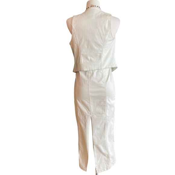 Coord Sets Dream Denim Vest and Pencil Skirt Trendy Fit , Like New S - Picture 3 of 11